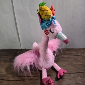 CUDDLE  BARN PARADISE PENNY ANIMATED MUSICAL FLAMINGO JUMP IN THE LINE PLUSH NWT